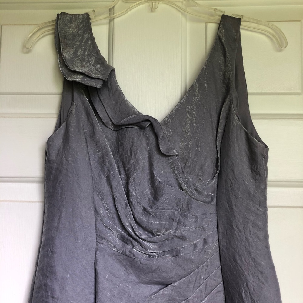 Signature Robbie Bee gray shimmer dress